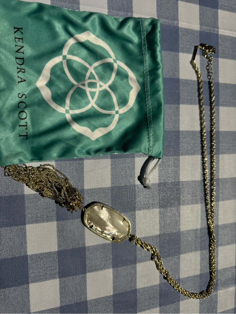 Kendra Scott Gold and Mother-of-Pearl Pendant Necklace